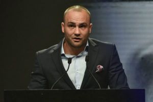 Eddie Alvarez at a ONE Championship press conference