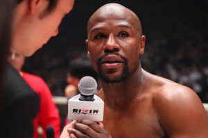 Floyd Mayweather at Rizin 18 at the Saitama Super Arena