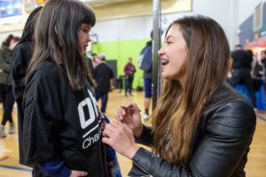 Miesha Tate with fan