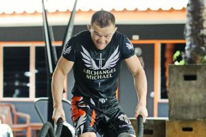 Petr Yan working out at Tiger Muay Thai gym in Phuket