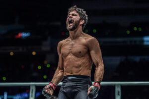 Garry Tonon celebrates winning a ONE Championship fight