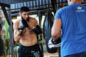 Khamzat Chimaev sparring at Tiger Muay Thai in Phuket in preparation for UFC 273