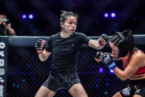 Lin Heqin punches Bi Nguyen