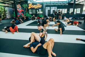 A grappling seminar at the newly opened Bang Tao Muay Thai in Phuket